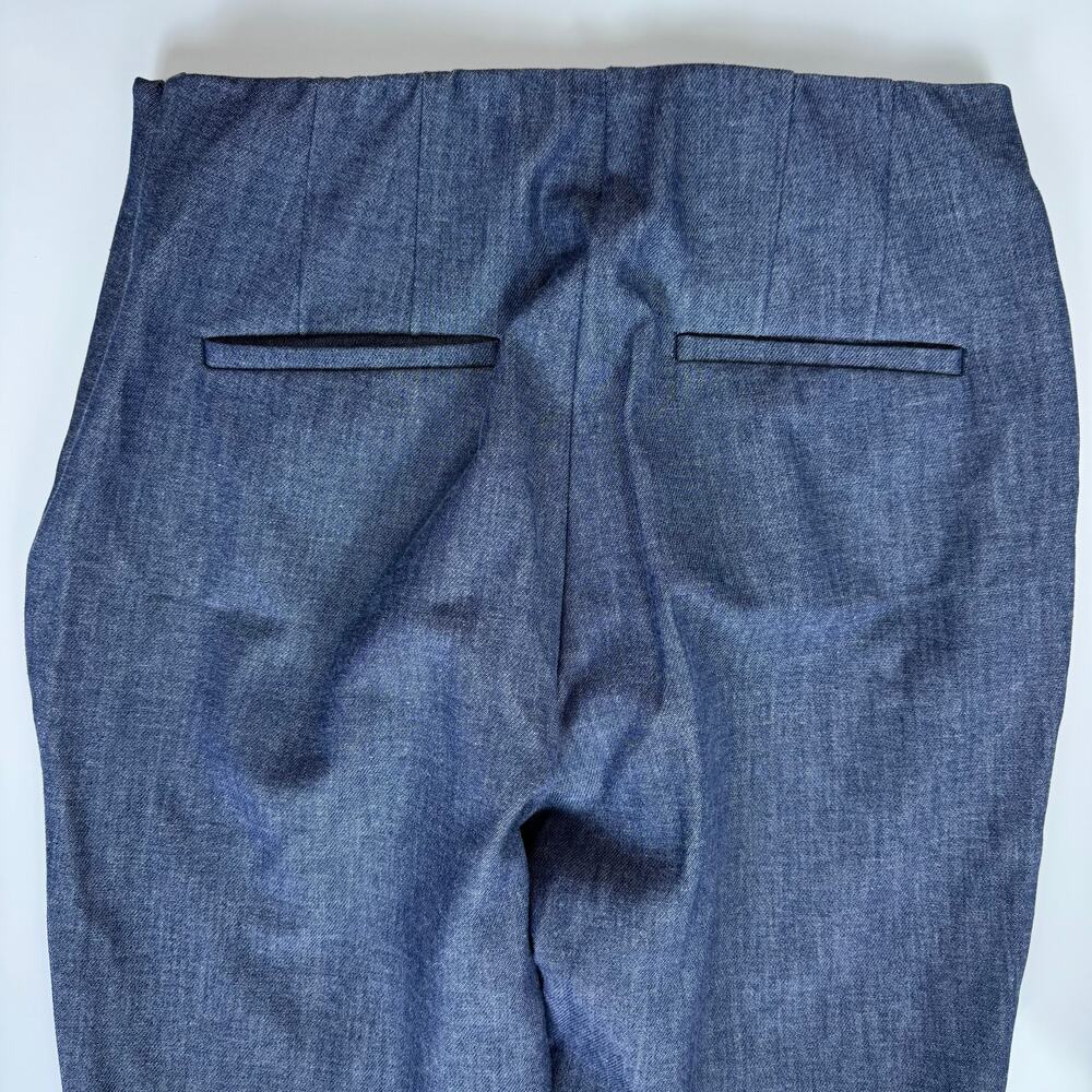 LOFT High Waist Skinny Pull On Pants Trousers Denim Chambray 8 - Picture 5 of 9